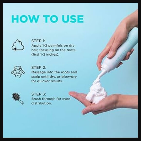 ❣️2/$36 NEW Design Me Hair Quickie.ME Dry Shampoo Foam Full Size Retail $26.00 - Picture 9 of 14